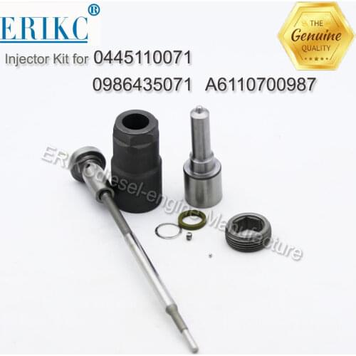 ERIKC A6110700987 0986435071 Fuel Injector Repair Kits Nozzle DSLA156P736 (0433175163) Valve F00VC01001 for Mercedes 0445110071