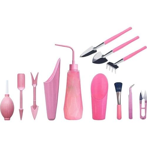 Best 12 Pieces Mini Garden Hand Transplanting Succulent Tools Miniature Planting, Set for Indoor Fairy Care, Potting, Cactus, Ho