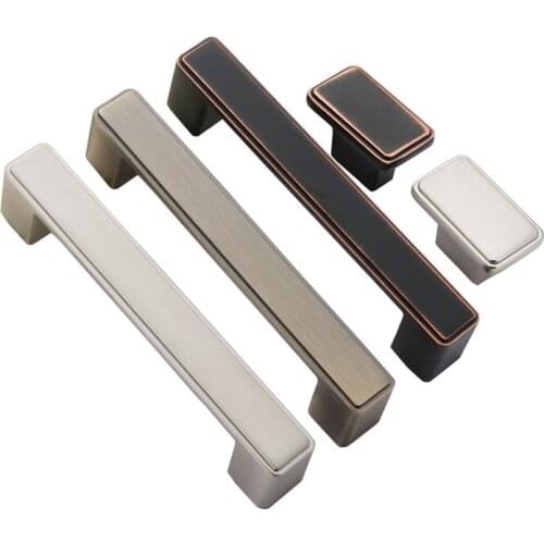 Zinc Alloy Furniture Handles Modern Simple Closet Kitchen Door Pulls Fashion Furniture Handle Door Hardware