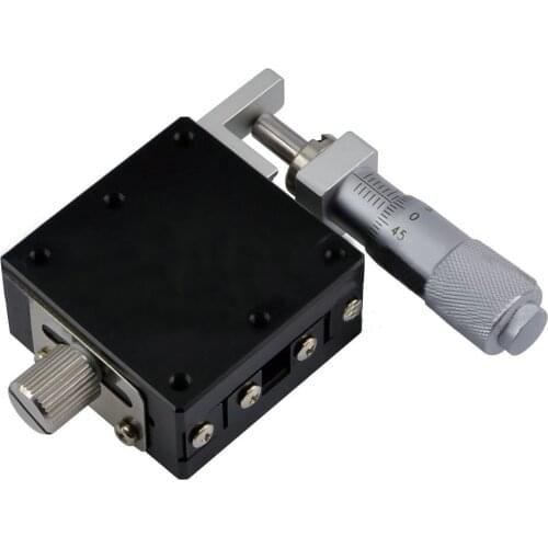 X Axis Knob Micrometer Sliding stage Guide Rail Type Platform Manual Displacement Sliding Table 40*40mm