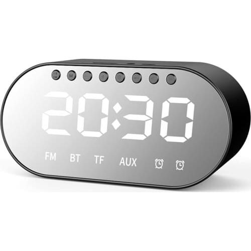 Multi-Function Wireless Speaker Alarm Clock FM Radio Portable Subwoofer Digital Clock