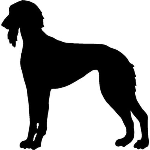 12.4*12.7CM Saluki Dog Car Window Stickers Creative Vinyl Decal Car Styling Truck Accessories Black/Silver S1-0746