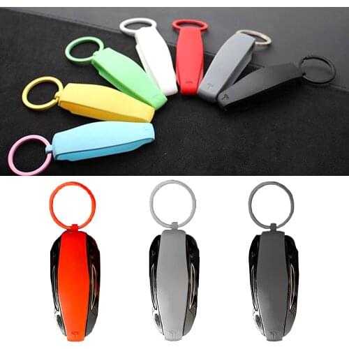 2019 New Tesla Silicone Car Key Case Cover Protector Keychain Creative Key Case Car Key Cover for Tesla Model 3 Model X Model S