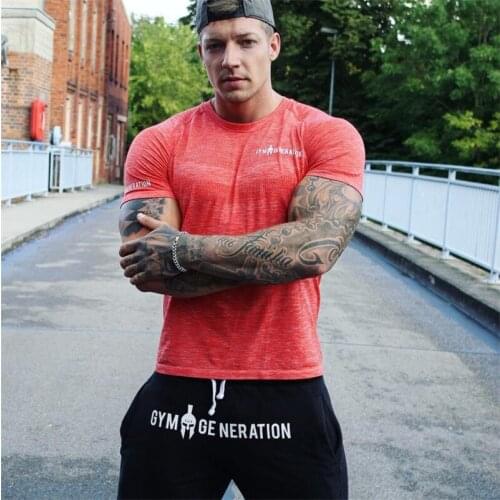 2020 New Quick Dry Running T-shirt Fitness Tight Short Sleeve T-Shirts men Compression T-shirt Sport Shirt Men Gym T Shirt 3XL