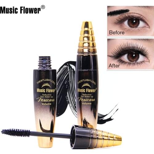 Music Flower New Nourishing Mascara Slim Long Mascara Thick Anti-Sickness Dyed Makeup Goods Cosmetic Gift for Women Hot Selling