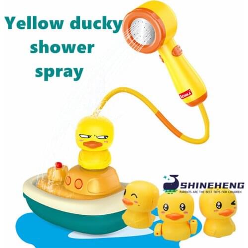 New Bath Toys Electric Duck Spray Bath Toys Game Duck Boat Shower Kids Electric Water Spray Toy Children Bathroom Bathtub Set