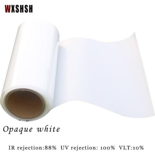 3m Length White Glass Film Non Transparent Matte White Multi-Size Light Blocking Anti-UV Privacy Protection Stained Sticker