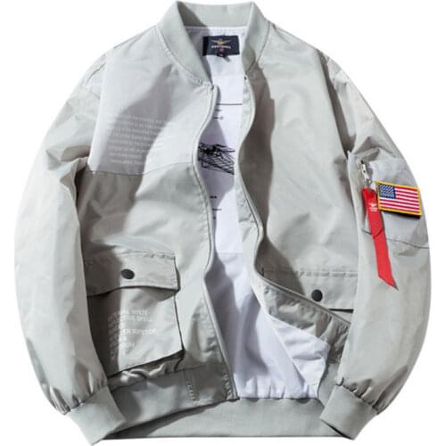 2019 Autumn Winter Men Pilot Jacket Hip-hop Casual Sportswear Bomber Jacket Mens Astronaut Jacket Couples Plus Size Loose Coat