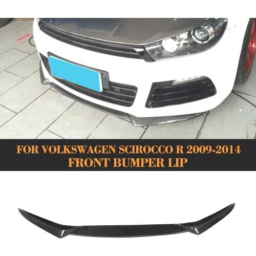 Carbon Fiber Front Bumper Lip Spoiler for Volkswagen VW Scirocco R 2009-2014 Non for Standard