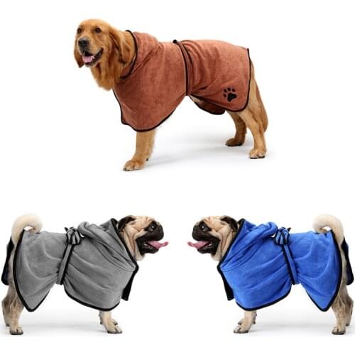 Pet Towel Dog Bathrobe Super Absorbent Pet Drying Towel Microfiber Dog Bath Towels Quick-Drying Cat Bath Towel Pet Cloak