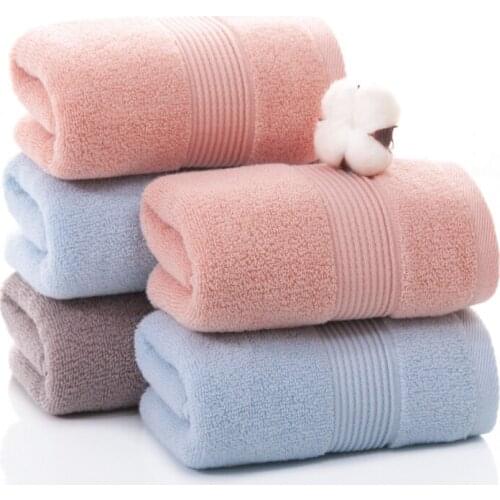 34*75cm 100% Cotton Face Towel Beach Towels Quick-dry Soft Thick High Absorbent Towels Bath Wipe Towel For Adults Kid 2PC