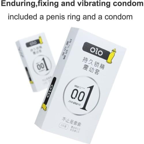 Condoms & Penis ring, Elastic Delay Ring, Vibrating Cock Stretchy Intense Clit Stimulation, Premature Ejaculation Lock Vibrator