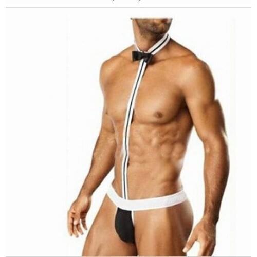 Sexy Porn Fun uniforms interior hombre tm tanga hombre Siamese Jockstrap Thongs G Strings Popular SEXY gay men Underwear