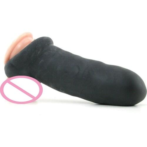 Silicone Penis Sleeve Extender Enlargement,Male Masturbator, Ribs inside Condoms Cock Sheath,Sex Toys For Men