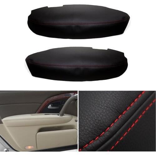 Car-styling Microfiber Leather 2pcs Front Door Armrest Panel Cover Sticker For Acura RL 2005 2006 2007 2008 2009 2010 2011 2012