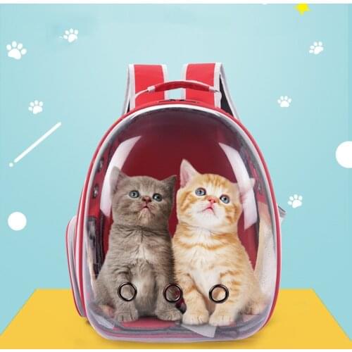 Cat Carrier Bags Breathable Pet Carriers Small Dog Cat Backpack Travel Space Capsule Cage Pet Transport Bag Carrying For Cats