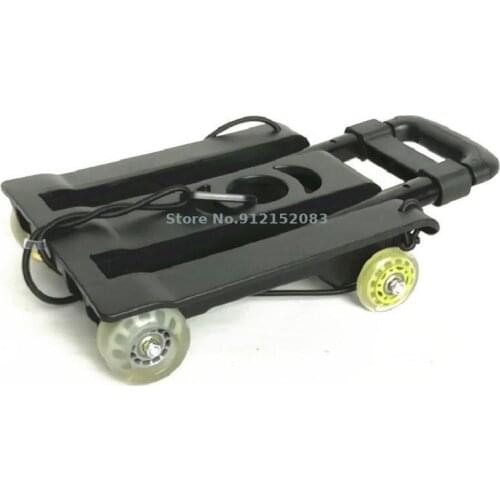 Trolley Cart Portable Folding Trolley Aluminum Alloy Trailer Shopping Cart Small Cart Light Luggage Cart