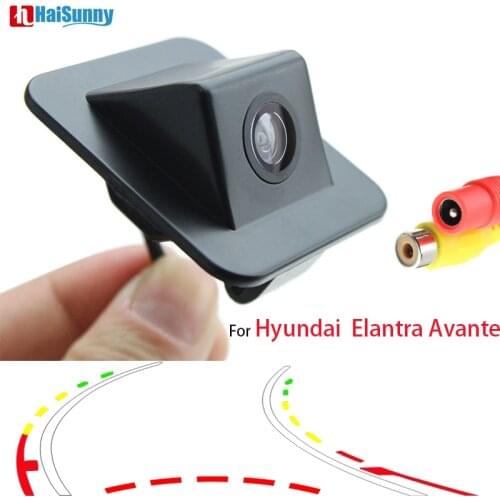 Intelligent Car Parking Reverse Rear View Camera CCD With Dynamic Guiding Line For Hyundai Elantra Avante