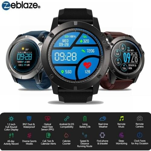 Zeblaze VIBE 3 PRO Smart Watch 1.3" Waterproof Sports Bracelet for Android iOS Fitness Tracker Passometer Call Reminder