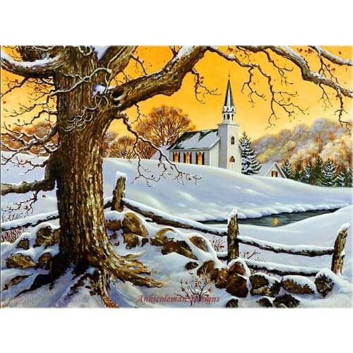 Embroidery Counted Cross Stitch Kits Needlework - Crafts 14 ct DMC Color DIY Arts Handmade Decor - Holy Night