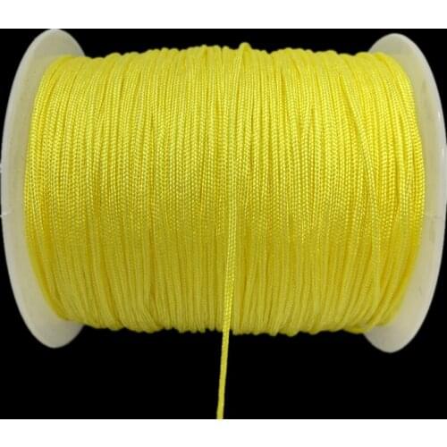 0.5/0.8/1.0/1.5mm Yellow Nylon Cord Rope Chinese Knot Macrame Cord Rope For Jewelry Making DIY Shamballa Bracelet