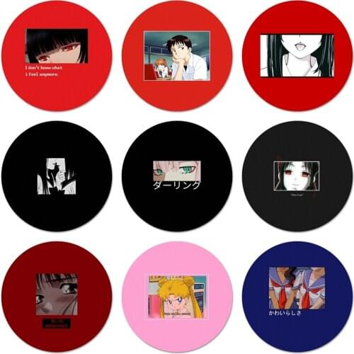 Japanese art illustration Icons Pins Badge Decoration Brooches Metal Badges For Backpack Decoration 58mm