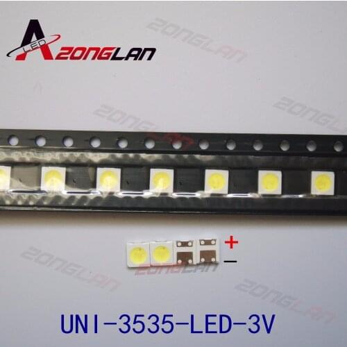 1000PCS UNI LED Backlight High Power LED 1W 3537 3535 90LM 3v Cool white LCD Backlight for TV TV Application