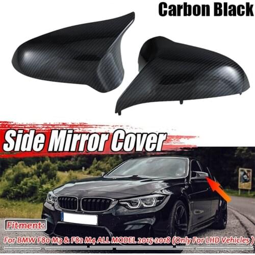 2pcs Carbon Rear View Mirror Cover for BMW M3 M4 F82 F83 F80 Replacement Rearview Side Mirror Cover 51168059547 51168059548