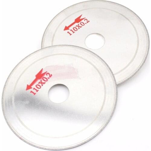2Pcs 4 1/2" 110mm Ultra-thin Diamond Lapidary Saw Cutting Blade Disc 3/4" Arbor ILOVETOOL