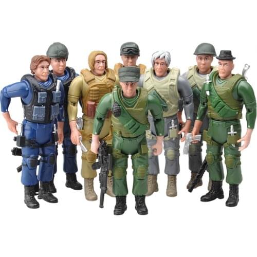 4D Assembled Special Forces Caesar 8pcs Movable Joint Military Doll DIY Assembled Toy Ornaments
