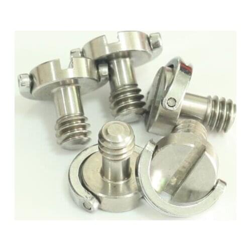 5pcs Steel D-RING long shaft 10.5mm 14.5 SCREW 1/4" for Tripod QR Quick Relase (pack of Five)
