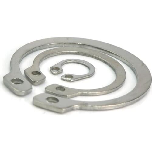 50Pcs M8-M18 Gourd Stainless Steel Shaft C-type Elastic External Circlip Snap Retaining Ring Clamp Spring Lock Washer