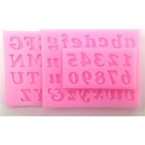 500pcs/lot Number and Letter shape Silicone Mold Cake Decoration Fondant