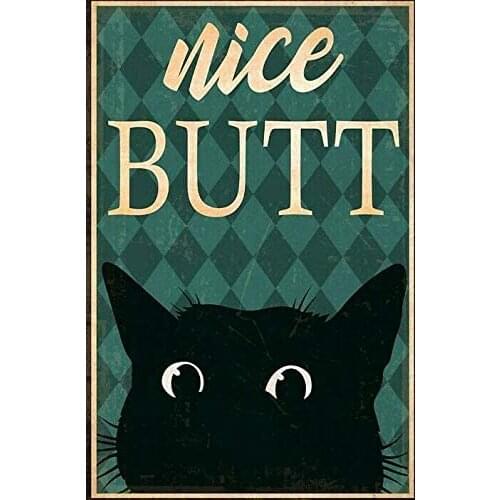 Three Cats Nice Funny Cats Portrait Satin Poster No Framed Tin Sign 8x12 Inch Home Kitchen Bedroom Bar Decoration Tin Sign