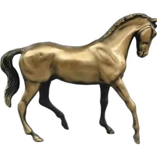 10" Fengshui 100% Bronze statue Art Good luck Horse Decoration sculpture