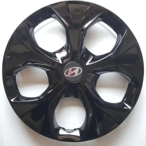 Car Wheel Rim Cover For Hyundai i20 R15 inch Piano Bright Black Flexible Trim Caps 15 inch 4pcs/set With Emblem Auto Accessories