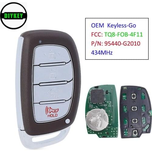 DIYKEY OEM Keyless-Go Smart Proximity Remote Key 434MHz for Hyundai Ioniq 2017 2018 2019 P/N: 95440-G2010 FCC ID: TQ8-FOB-4F11
