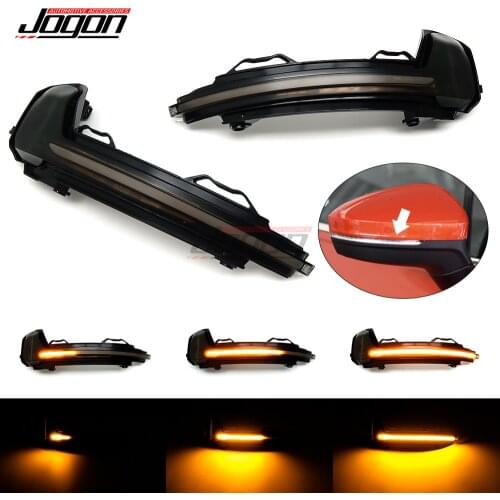 For VW Tiguan MK2 2017 2018 Touareg MK3 (EU) Car LED Dynamic Turn Signal Light Side Mirror Indicator Sequential Blinker Lamp