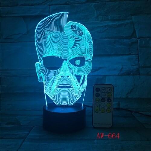 Electronic Gift 3D Led Light Fixtures Atmosphere Lamp 3d Stereo Night Light Bedside Lamp Creative Lamp Drop Shipping AW-664