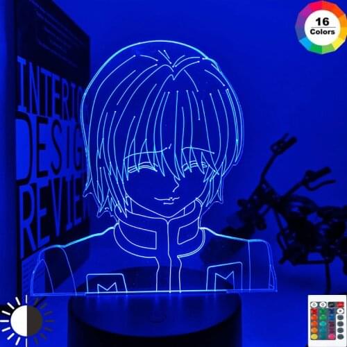 Kurapika Figure Acrylic Night Light Anime Gift Hunter X Hunter Lamp for Kid Bedroom Decor Lighting Childrens Room Nightlight HxH