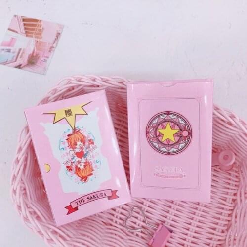 Anime Cardcaptor Sakura Clow Card Cosplay Props KINOMOTO SAKURA Card Captor Sakura Cards Tarot 54pcs 2 Types gift