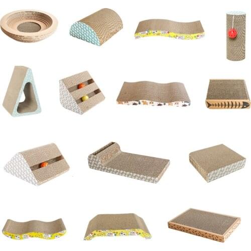 Corrugated Paper Cat Scratch Board Catnip Cat Scratching Pad Pet Cat Toys Pet Supplies