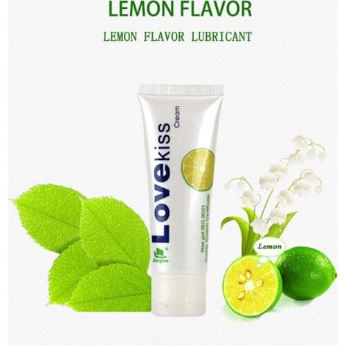 Lemon Lubricant 50ml Woman Vagina Lube Gay Anal Sex Lubricant Water-Soluble Lasting Smooth Fruit Flavour Edible Cream