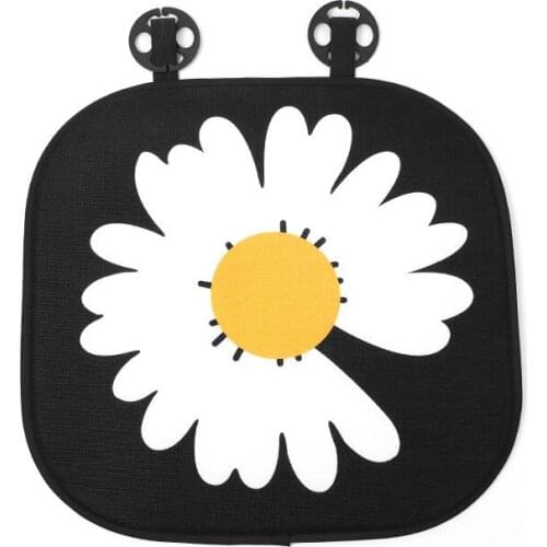 Small Daisy Flower Back Car Cushion Plush Cute Single Cushion Creative Cushion Mats Auto Pad Accessories Universal Size