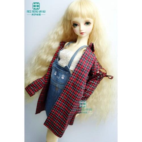 BJD doll clothes for 1/3 BJD doll fashion Cat cartoon denim dress