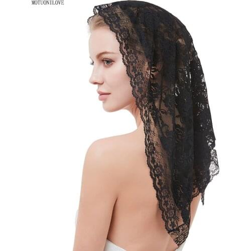 One Single Layer Soft Lace Short Wedding Veils Shoulder Length Black White Simple Elegant Bridal Veils Accessoire Mariage VE043