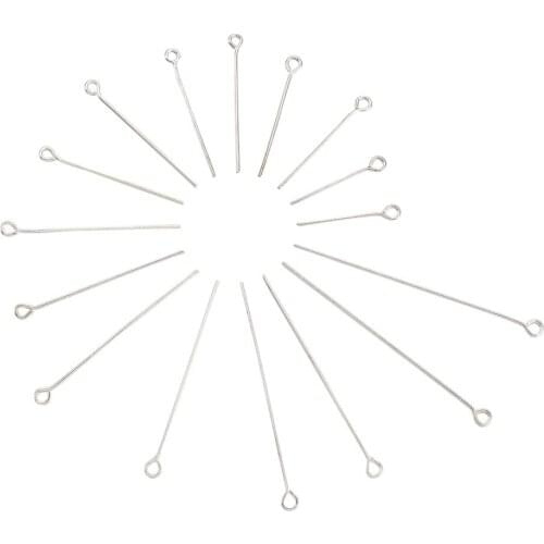 Pandahall 400g/bag Mixed Iron Eye Pin For DIY Jewelry Finding 2~5cm long, 0.7mm thick, hole: 2mm