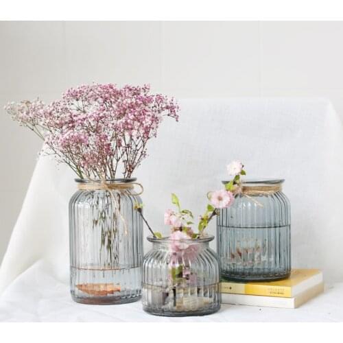 Glass vase office hydroponics plant home furnishing tabletop modern simple flower arranging device