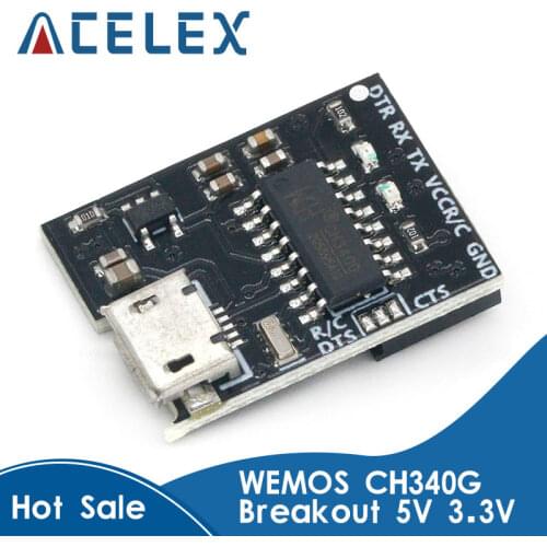 WEMOS CH340G Breakout 5V 3.3V USB to serial module