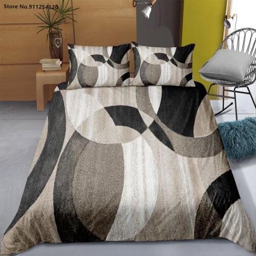 Geometric Bedding Sets Nordic Style Bed Cover 2/3 Piece Queen King Double Single Bed Set Girls Boys Quilt Cover Dropshipping